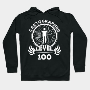 Level 100 Cartographer Mapmaker Gift Hoodie